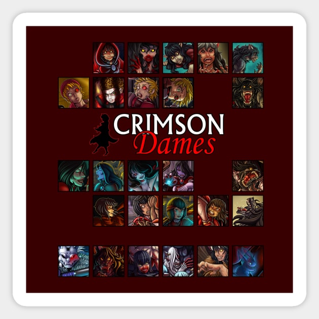 Crimson Dames - Faces Sticker by Ciel of Studio-Aegis